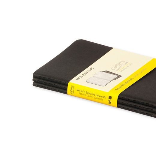 SEŠITY MOLESKINE CAHIER 3KS - MĚKKÉ DESKY - S, ČTVEREČKOVANÝ 1331/22392 - DIÁRE A ZÁPISNÍKY - OSTATNÉ
