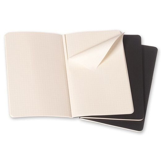 SEŠITY MOLESKINE CAHIER 3KS - MĚKKÉ DESKY - S, ČTVEREČKOVANÝ 1331/22392 - DIÁRE A ZÁPISNÍKY - OSTATNÉ