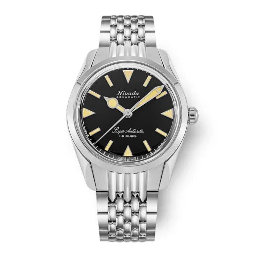 NIVADA GRENCHEN SUPER ANTARCTIC 35 MM - BLACK BEIGE LUMINOVA - ANTARCTIC - ZNAČKY