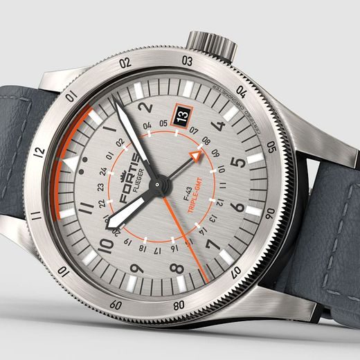 FORTIS FLIEGER F-43 TRIPLE-GMT TITANIUM ORANGE COSC F4260003 - FLIEGER - ZNAČKY