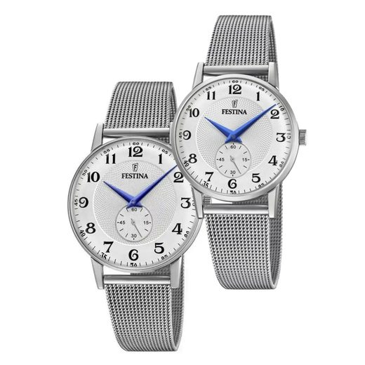 SET FESTINA RETRO 20568/1 A 20572/1 - HODINKY PRE PÁRY - HODINKY