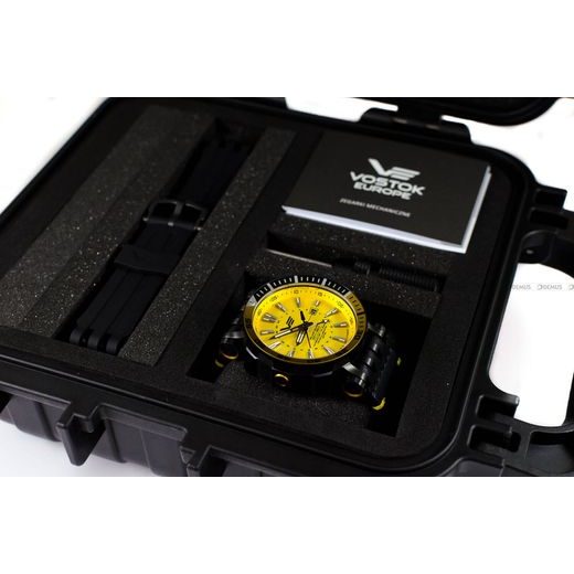 VOSTOK EUROPE ENERGIA ROCKET AUTOMATIC GMT NH34-575C719 – ŽLTÝ GUMOVÝ REMIENOK - ENERGIA ROCKET - ZNAČKY