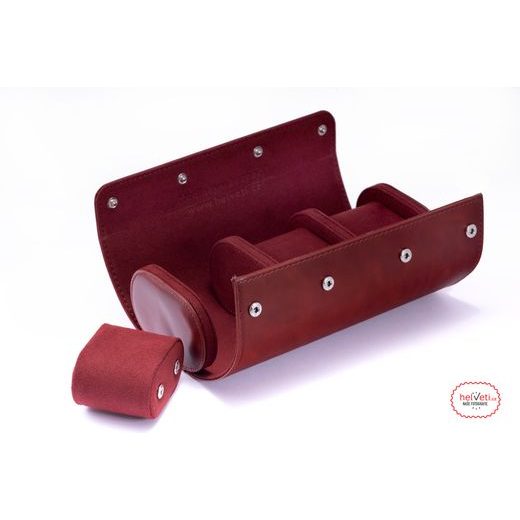 KOŽENÉ CESTOVNÉ PUZDRO HELVETI (TMAVOHNEDÉ) - BOXY NA HODINKY - OSTATNÉ