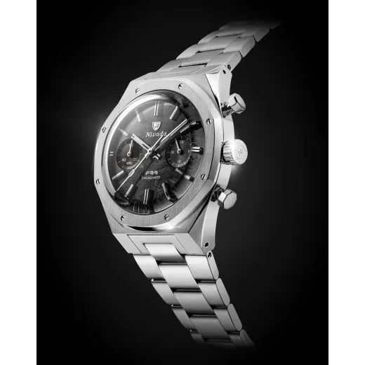 NIVADA GRENCHEN F77 CHRONOGRAPH MECAQUARTZ CARBON 38 MM - F77 - ZNAČKY
