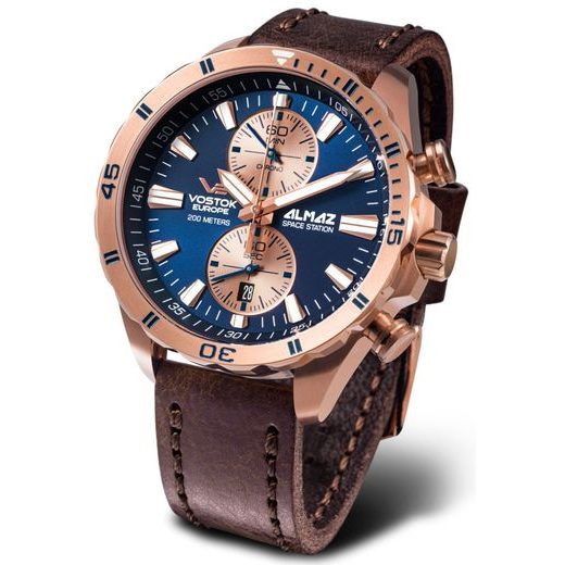 VOSTOK EUROPE ALMAZ CHRONO LINE 6S11-320B660 - ALMAZ SPACE STATION - ZNAČKY