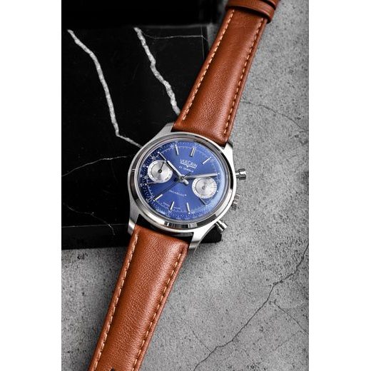 VULCAIN CHRONOGRAPH 70'S - MODRÝ - CHRONOGRAPH 1970'S - ZNAČKY