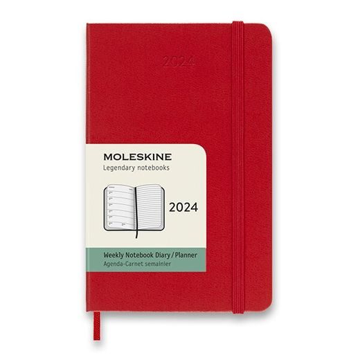 DIÁŘ MOLESKINE 2024 VÝBĚR BAREV - TÝDENNÍ - TVRDÉ DESKY - L 1206/57230 - DIÁRE A ZÁPISNÍKY - OSTATNÉ