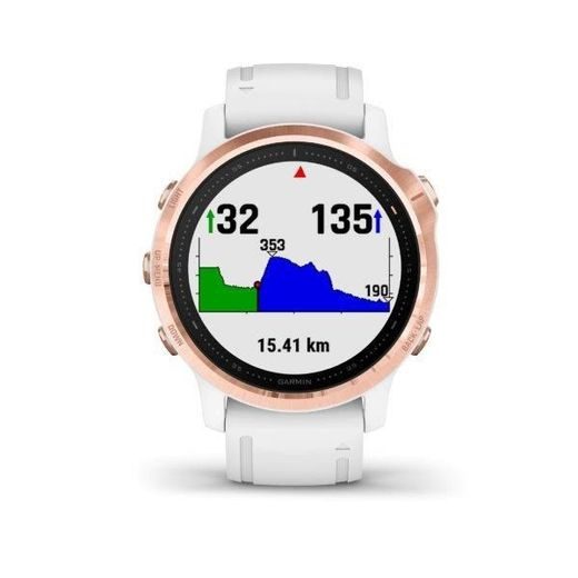 GARMIN FENIX6S PRO GLASS, ROSEGOLD/WHITE BAND (MAP/MUSIC) 010-02159-11 - ARCHÍV