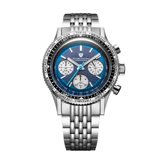 NIVADA GRENCHEN CHRONOKING RACING BLUE LAGOON – INTER. BEZEL - CHRONOMASTER - ZNAČKY