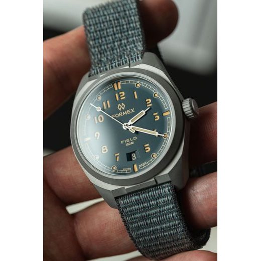 FORMEX FIELD AUTOMATIC PETROL BLUE FIELD NYLON-VELCRO BLUE STRAP 0660.1.6533.131 - FIELD AUTOMATIC - ZNAČKY