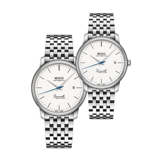 SET MIDO BARONCELLI HERITAGE M027.407.11.010.00 A M027.207.11.010.00 - HODINKY PRE PÁRY - HODINKY
