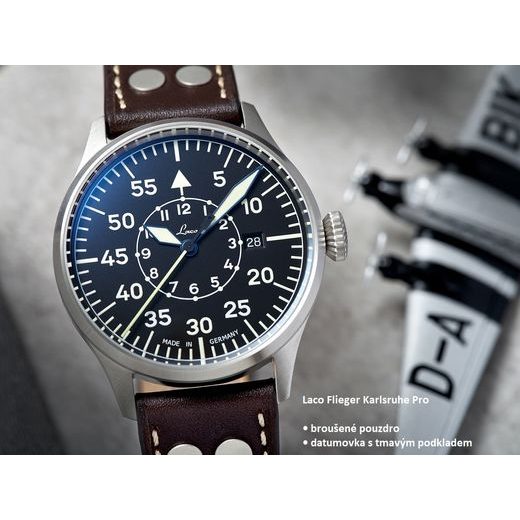 LACO FLIEGER KARLSRUHE PRO 43 HANDWINDING 862142_626 - FLIEGER PRO - ZNAČKY