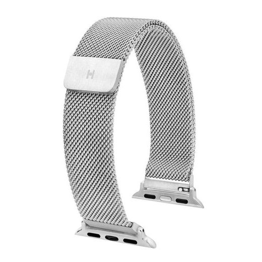 ŘEMÍNEK HIRSCH MILANAISE PRO APPLE WATCH - STŘÍBRNÝ - REMIENKY - OSTATNÉ