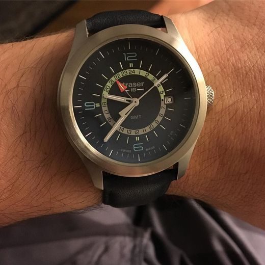 TRASER AURORA GMT SILVER - KOŽA - CLASSIC - ZNAČKY