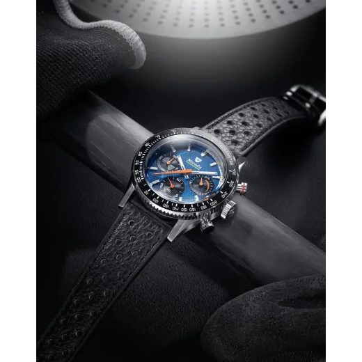 NIVADA GRENCHEN CHRONOKING MECAQUARTZ RACING BLUE - INTER. BEZEL - CHRONOMASTER - ZNAČKY