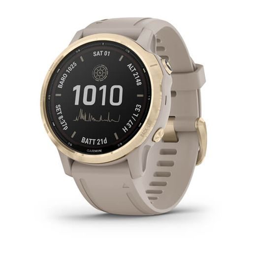 GARMIN FENIX6S PRO SOLAR, LIGHTGOLD/SAND BAND (MAP/MUSIC) 010-02409-11 - ARCHÍV
