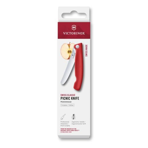 PIKNIKOVÝ NÔŽ VICTORINOX SWISS CLASSIC WAVY 11 CM ČERVENÝ 6.7831.FC1 - VRECKOVÉ NOŽE - OSTATNÉ