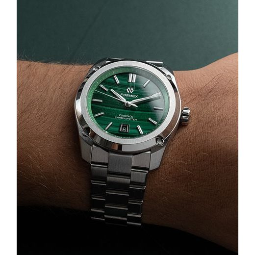 FORMEX ESSENCE FORTYONE AUTOMATIC CHRONOMETER MALACHITE STEEL BRACELET 0334.1.6690.100 - ESSENCE - ZNAČKY