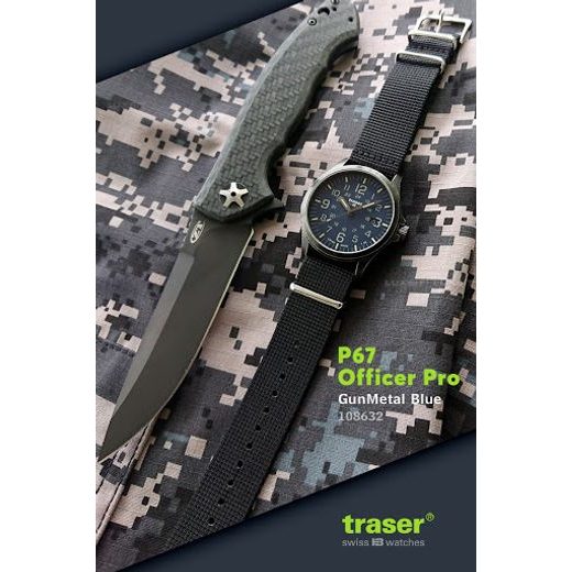 TRASER P67 OFFICER PRO GUNMETAL BLUE NATO - HERITAGE - ZNAČKY
