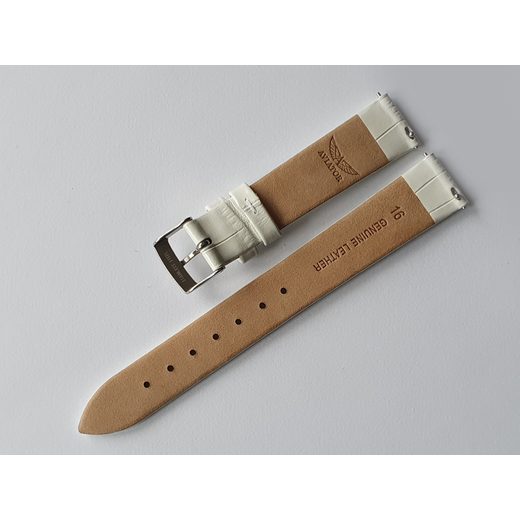 BIELY KOŽENÝ REMIENOK AVIATOR PRE DOUGLAS MOONFLIGHT V.1.33.0.250.4 - LESKLÁ PRACKA - REMIENKY - OSTATNÉ