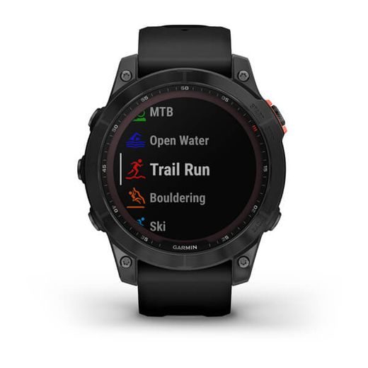 GARMIN FENIX 7 SOLAR GRAY/ BLACK SILICONE BAND - 010-02540-11 - FENIX 7 - ZNAČKY