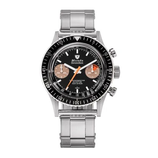 NIVADA GRENCHEN CHRONOMASTER WHITE ORANGE BOY INTER. BEZEL - MANUÁLNE - CHRONOMASTER - ZNAČKY