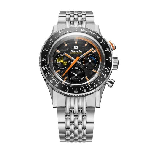 NIVADA GRENCHEN CHRONOKING MECAQUARTZ RACING CARBON - INTER. BEZEL - CHRONOMASTER - ZNAČKY