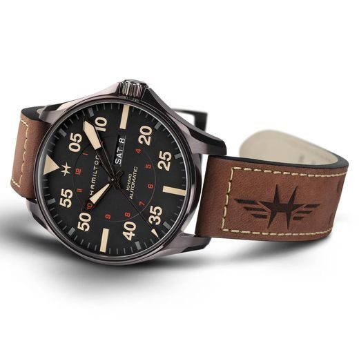 HAMILTON KHAKI AVIATION PILOT DAY DATE AUTO H64705531 - KHAKI AVIATION - ZNAČKY