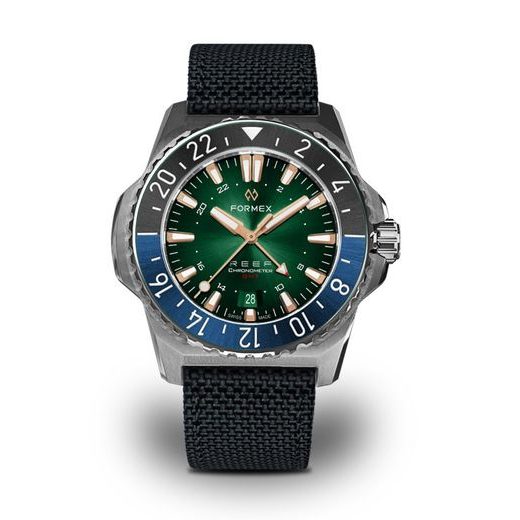 FORMEX REEF GMT AUTOMATIC CHRONOMETER GREEN DIAL WITH ROSE GOLD - REEF - ZNAČKY