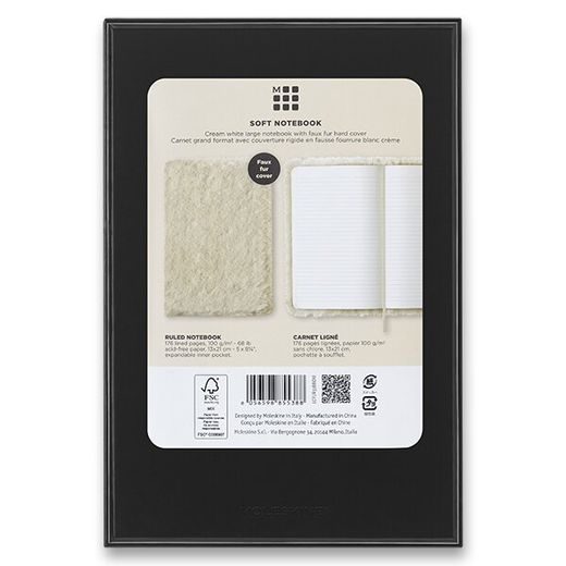 ZÁPISNÍK MOLESKINE FAUX FUR - TVRDÉ DESKY - L, LINKOVANÝ 1331/1917342 - DIÁRE A ZÁPISNÍKY - OSTATNÉ