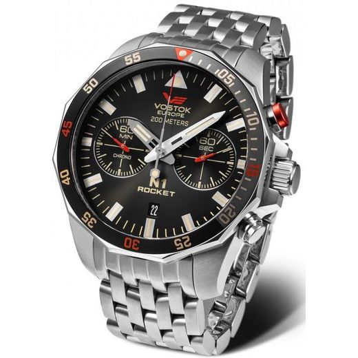 VOSTOK EUROPE N-1 ROCKET CHRONO LINE 6S21-225A618B - ROCKET N-1 - ZNAČKY