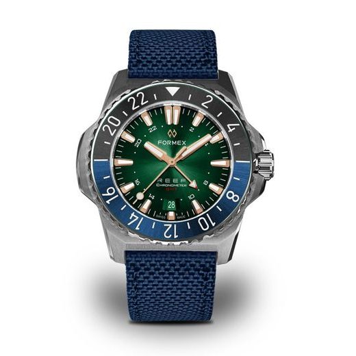FORMEX REEF GMT AUTOMATIC CHRONOMETER GREEN DIAL WITH ROSE GOLD - REEF - ZNAČKY