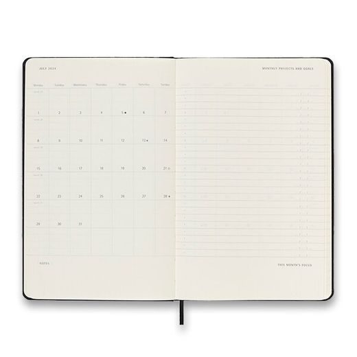 DIÁŘ MOLESKINE PRO 2024 ČERNÝ - TÝDENNÍ - TVRDÉ DESKY - L 1206/5723817 - DIÁRE A ZÁPISNÍKY - OSTATNÉ