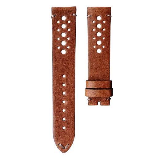 KOŽENÝ ŘEMÍNEK BIATEC | HNĚDÝ RACING - 20 MM - REMIENKY - OSTATNÉ