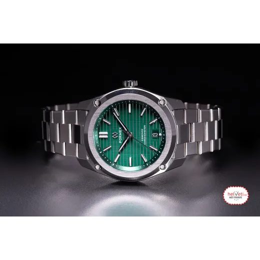 FORMEX ESSENCE THIRTYNINE AUTOMATIC CHRONOMETER GREEN STEEL BRACELET - ESSENCE - ZNAČKY