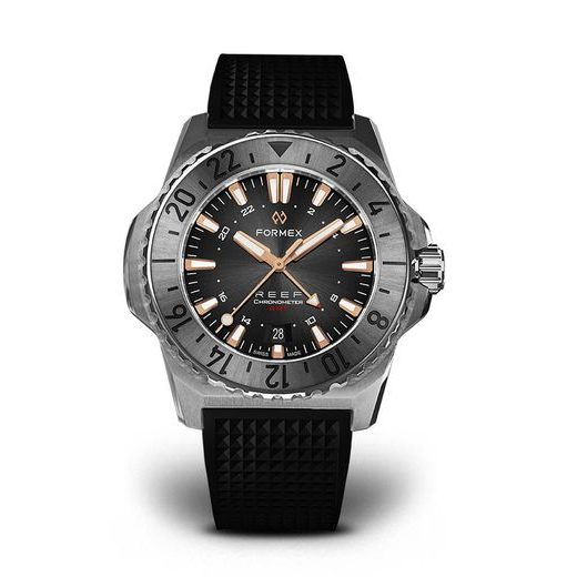 FORMEX REEF GMT AUTOMATIC CHRONOMETER BLACK DIAL WITH ROSE GOLD - REEF - ZNAČKY