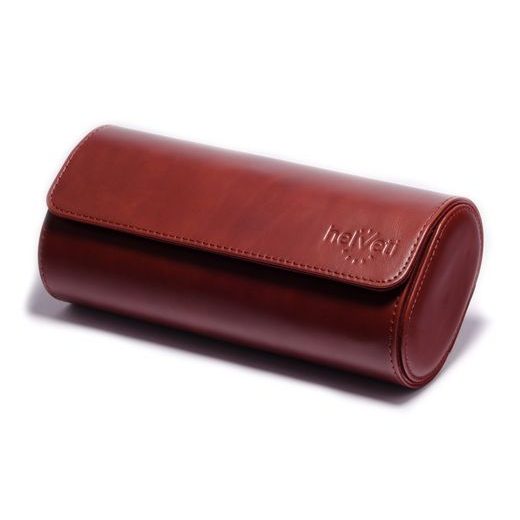 KOŽENÉ CESTOVNÍ POUZDRO HELVETI (TMAVĚ HNĚDÁ) - BOXY NA HODINKY - OSTATNÉ