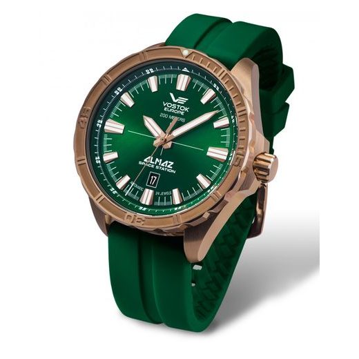 SILIKÓNOVÝ REMIENOK VOSTOK EUROPE PRE ALMAZ - ZELENÁ/BRONZOVÁ PRACKA - REMIENKY - OSTATNÉ