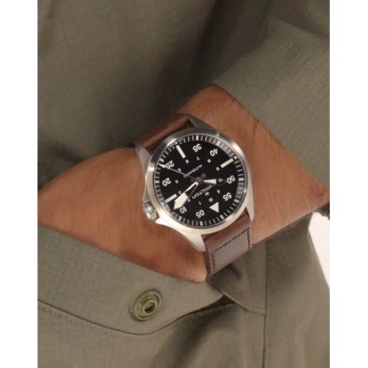 HAMILTON KHAKI AVIATION PILOT DAY DATE AUTO 39MM H76305530 - KHAKI AVIATION - ZNAČKY