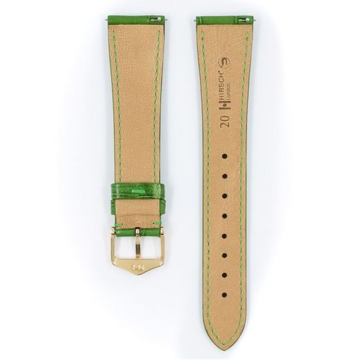 ŘEMÍNEK HIRSCH LONDON 1 ALLIGATOR - ZELENÝ, MAT - REMIENKY - OSTATNÉ