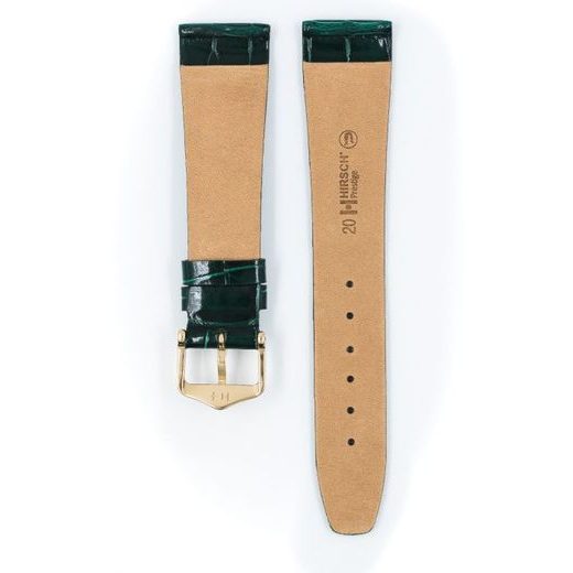 ŘEMÍNEK HIRSCH PRESTIGE 1 ALLIGATOR - TMAVĚ ZELENÝ, LESK - REMIENKY - OSTATNÉ
