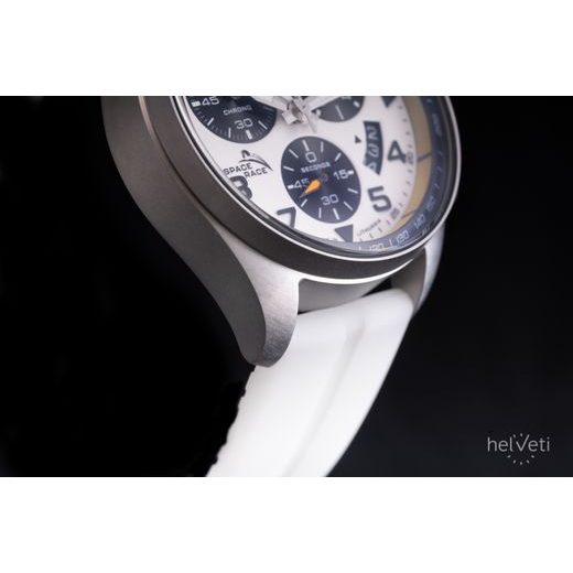 VOSTOK EUROPE SPACE RACE CHRONO LINE 6S30-325A743 – BIELY GUMOVÝ REMIENOK (S LUMINISCENČNÝM EFEKTOM) - SPACE RACE - ZNAČKY