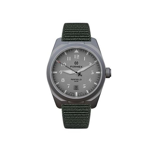 FORMEX AIRFIELD AUTOMATIC TARMAC GREY KHAKI GREEN NYLON-VELCRO 0661.1.6546.877 - FIELD AUTOMATIC - ZNAČKY