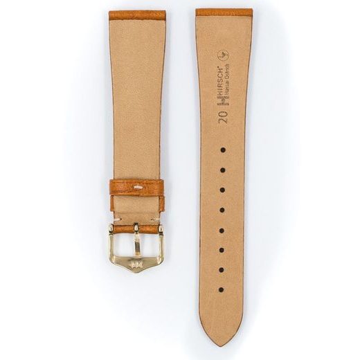 ŘEMÍNEK HIRSCH MASSAI OSTRICH 1 - ZLATOHNĚDÝ, KONTRAST - REMIENKY - OSTATNÉ