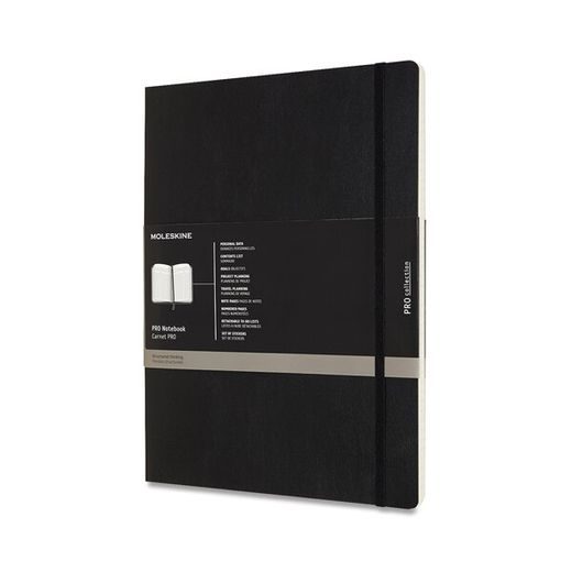 ZÁPISNÍK MOLESKINE PROFESSIONAL ČERNÝ - MĚKKÉ DESKY - XXL, LINKOVANÝ 1331/4502131 - DIÁRE A ZÁPISNÍKY - OSTATNÉ