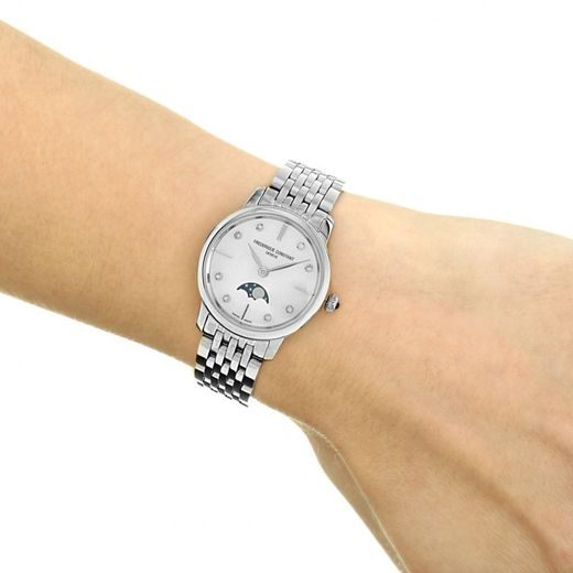 FREDERIQUE CONSTANT SLIMLINE LADIES MOONPHASE QUARTZ FC-206MPWD1S6B - SLIMLINE LADIES - ZNAČKY