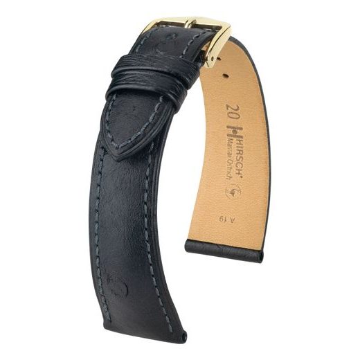 ŘEMÍNEK HIRSCH MASSAI OSTRICH 1 - ČERNÝ - REMIENKY - OSTATNÉ