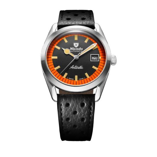 NIVADA GRENCHEN SUPER ANTARCTIC BLACK & ORANGE - 38 MM DATE - ANTARCTIC - ZNAČKY