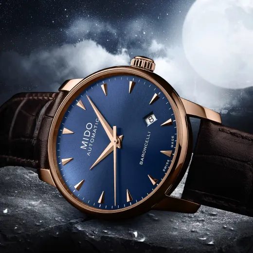 SET MIDO BARONCELLI MIDNIGHT BLUE M8600.3.15.8 A M7600.3.65.8 - HODINKY PRE PÁRY - HODINKY