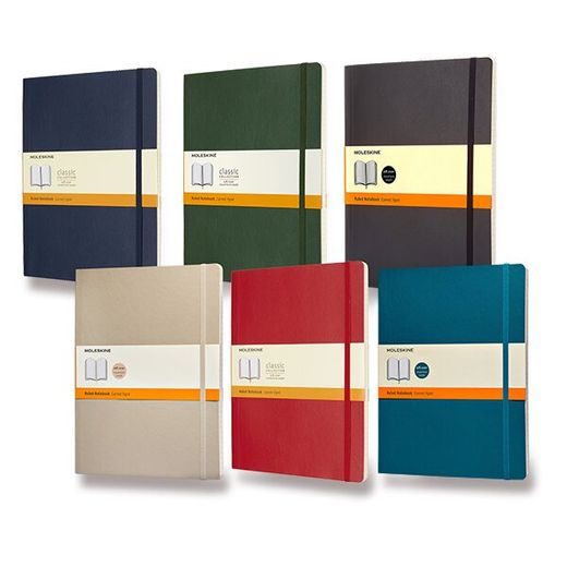 ZÁPISNÍK MOLESKINE VÝBĚR BAREV - MĚKKÉ DESKY - XL, LINKOVANÝ 1331/11292 - DIÁRE A ZÁPISNÍKY - OSTATNÉ